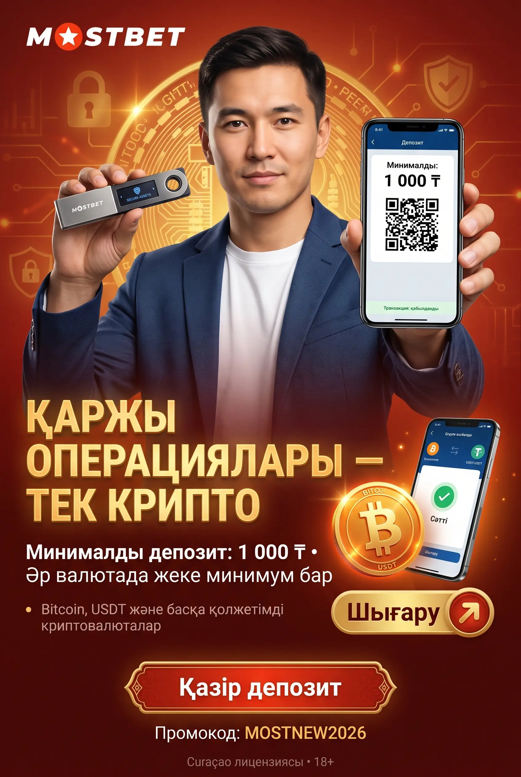 Mostbet KZ криптовалюта арқылы қаржы операциялары